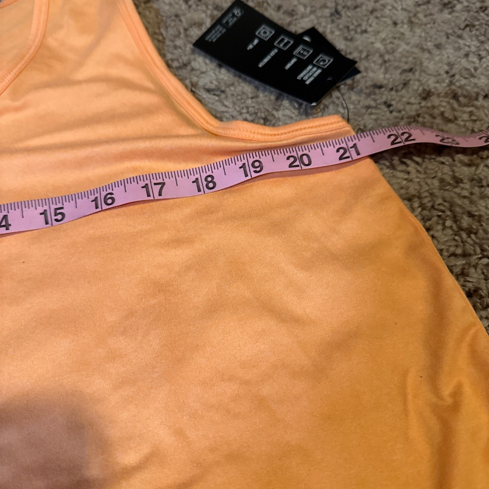 Women's Ideology Orange Melon Sorbet Tank Top Plus Size 1X - Picture 4 of 9